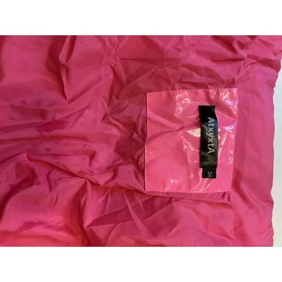 AtxyxtA Women Puffer Coat Hot Pink Medium - Picture 6 of 9